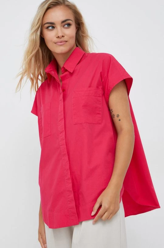 Γυναικεία Πουκάμισα Βαμβακερό πουκάμισο Sisley ροζ, 2 Γυναικεία Πουκάμισα Βαμβακερό πουκάμισο Sisley ροζ, - Image 2