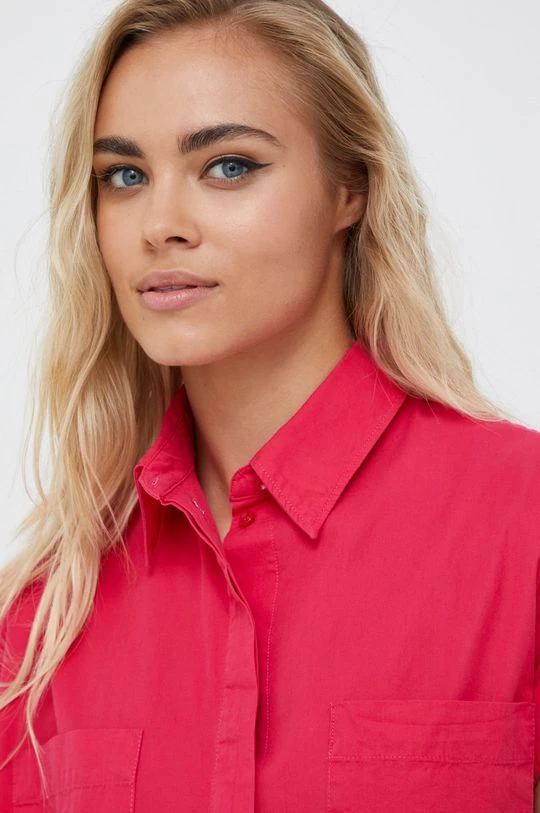 Γυναικεία Πουκάμισα Βαμβακερό πουκάμισο Sisley ροζ, 4 Γυναικεία Πουκάμισα Βαμβακερό πουκάμισο Sisley ροζ, - Image 4