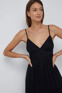 Γυναικεία Φορέματα Βαμβακερό φόρεμα Sisley μαύρο, -Εξοδος Sisley Κατάστημα unnamed file 2061