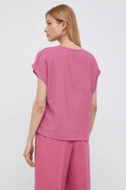 Γυναικεία Μπλούζες Λευκή μπλούζα Sisley χρώμα: ροζ -Εξοδος Sisley Κατάστημα unnamed file 2065