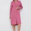 Γυναικεία Φορέματα Λινό φόρεμα Sisley ροζ,