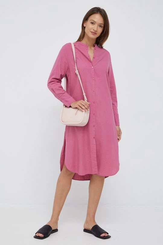 Γυναικεία Φορέματα Λινό φόρεμα Sisley ροζ, 2 Γυναικεία Φορέματα Λινό φόρεμα Sisley ροζ, - Image 2