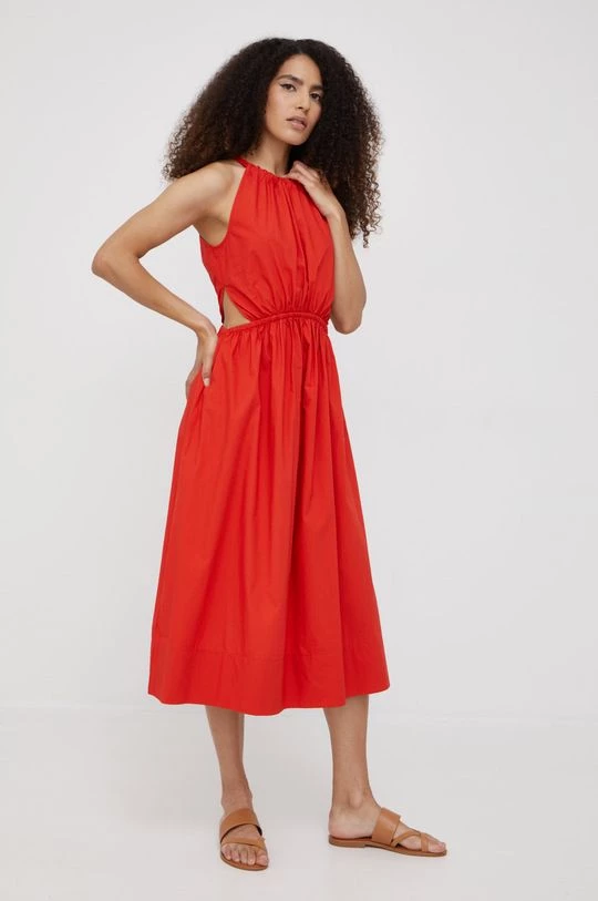 Γυναικεία Φορέματα Βαμβακερό φόρεμα Sisley κόκκινο, 2 Γυναικεία Φορέματα Βαμβακερό φόρεμα Sisley κόκκινο, - Image 2