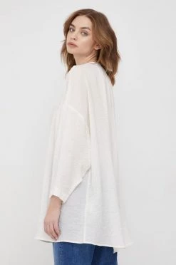 Γυναικεία Μπλούζες Μπλούζα με μείγμα από λινό Sisley χρώμα: μπεζ -Εξοδος Sisley Κατάστημα unnamed file 2159