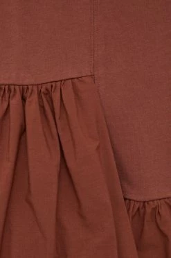 Γυναικεία Φορέματα Βαμβακερό φόρεμα Sisley καφέ, 9 Γυναικεία Φορέματα Βαμβακερό φόρεμα Sisley καφέ, -Εξοδος Sisley Κατάστημα unnamed file 2203