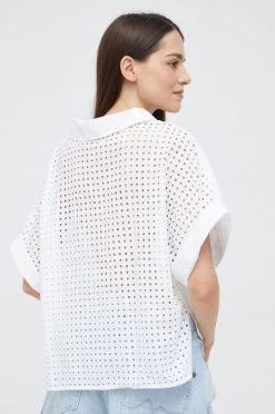 Γυναικεία Μπλούζες Βαμβακερή μπλούζα Sisley χρώμα: άσπρο 8 Γυναικεία Μπλούζες Βαμβακερή μπλούζα Sisley χρώμα: άσπρο -Εξοδος Sisley Κατάστημα unnamed file 2211