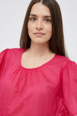 Γυναικεία Μπλούζες Βαμβακερή μπλούζα Sisley χρώμα: ροζ -Εξοδος Sisley Κατάστημα unnamed file 2218