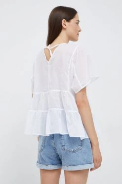 Γυναικεία Μπλούζες Βαμβακερή μπλούζα Sisley χρώμα: άσπρο -Εξοδος Sisley Κατάστημα unnamed file 2222