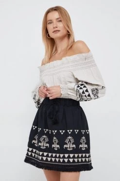 Γυναικεία Μπλούζες Λευκή μπλούζα Sisley χρώμα: μπεζ