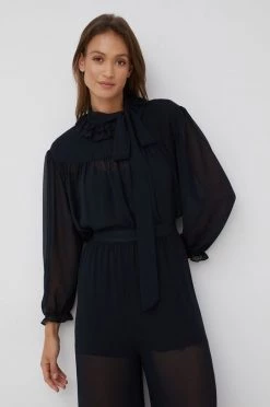 Γυναικεία Μπλούζες Μπλουζάκι Sisley χρώμα: μαύρο