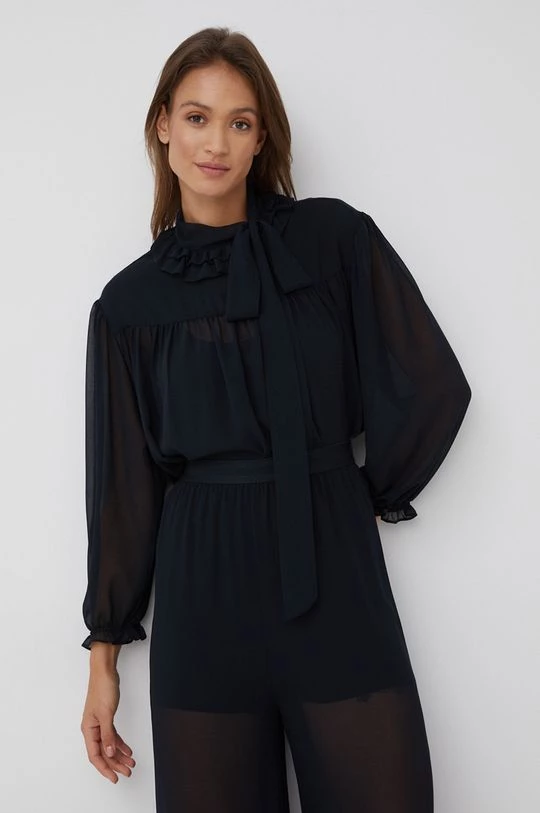 Γυναικεία Μπλούζες Μπλουζάκι Sisley χρώμα: μαύρο 1 Γυναικεία Μπλούζες Μπλουζάκι Sisley χρώμα: μαύρο