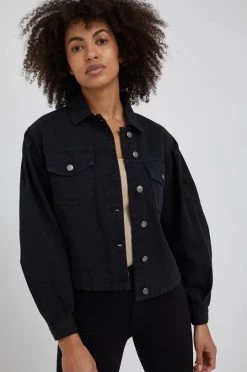 Γυναικεία Κοντά μπουφάν Τζιν μπουφάν Sisley χρώμα: μαύρο, -Εξοδος Sisley Κατάστημα unnamed file 2320