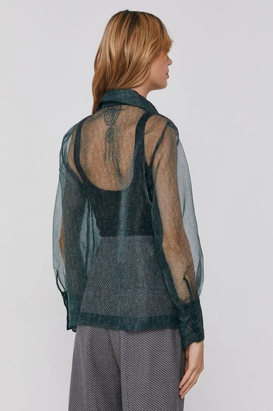 Γυναικεία Πουκάμισα Πουκάμισο Sisley χρώμα: πράσινο 3 Γυναικεία Πουκάμισα Πουκάμισο Sisley χρώμα: πράσινο - Image 3