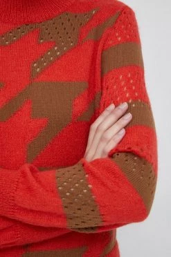 Γυναικεία Χωρίς φερμουάρ Πουλόβερ με προσθήκη μαλλιού Sisley χρώμα: κόκκινο, -Εξοδος Sisley Κατάστημα unnamed file 2412