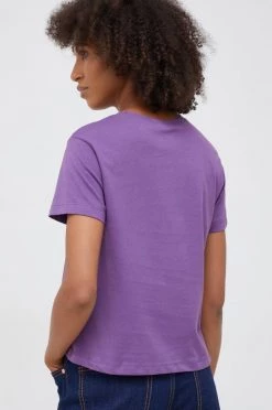 Γυναικεία Κοντομάνικο Βαμβακερό μπλουζάκι Sisley μοβ -Εξοδος Sisley Κατάστημα unnamed file 2448