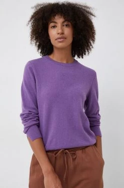 Γυναικεία Χωρίς φερμουάρ Πουλόβερ με μείγμα κασμίρ Sisley χρώμα: μοβ,