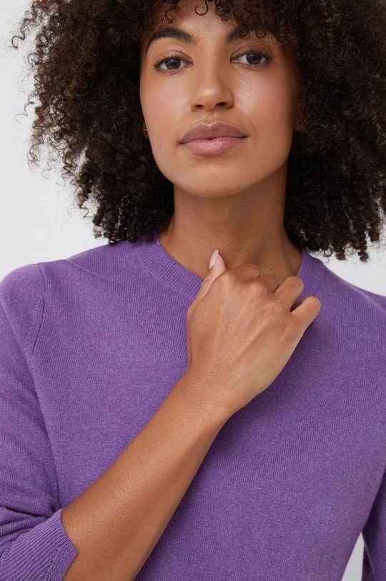 Γυναικεία Χωρίς φερμουάρ Πουλόβερ με μείγμα κασμίρ Sisley χρώμα: μοβ, 4 Γυναικεία Χωρίς φερμουάρ Πουλόβερ με μείγμα κασμίρ Sisley χρώμα: μοβ, - Image 4