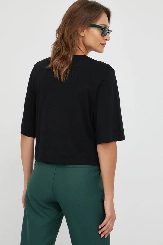 Γυναικεία Κοντομάνικο Βαμβακερό μπλουζάκι Sisley μαύρο 3 Γυναικεία Κοντομάνικο Βαμβακερό μπλουζάκι Sisley μαύρο - Image 3