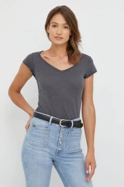 Γυναικεία Κοντομάνικο Μπλουζάκι Sisley γκρι