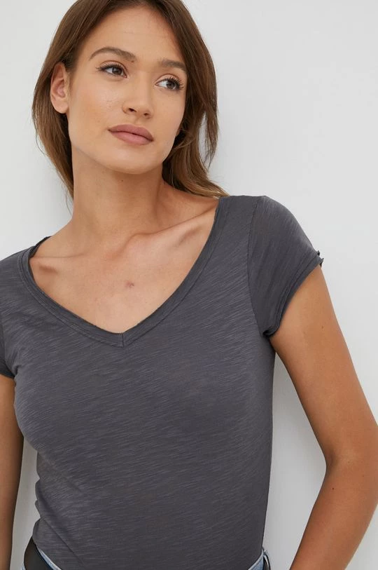 Γυναικεία Κοντομάνικο Μπλουζάκι Sisley γκρι 4 Γυναικεία Κοντομάνικο Μπλουζάκι Sisley γκρι - Image 4