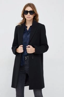 Γυναικεία Παλτά Παλτό από μείγμα μαλλιού Sisley μαύρο,