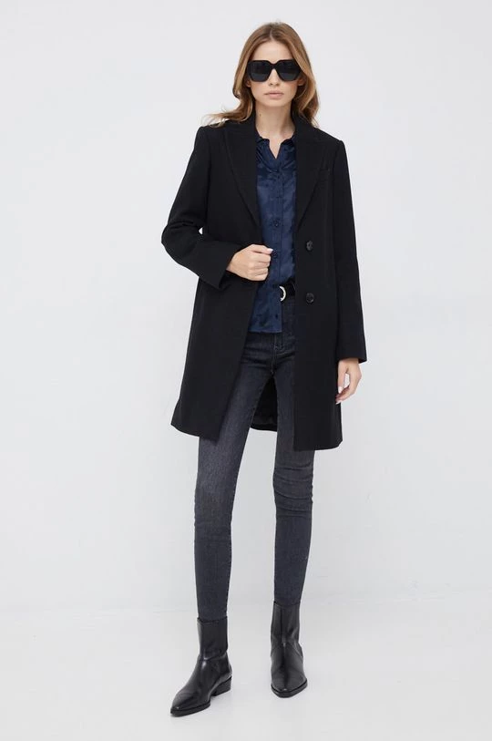 Γυναικεία Παλτά Παλτό από μείγμα μαλλιού Sisley μαύρο, 2 Γυναικεία Παλτά Παλτό από μείγμα μαλλιού Sisley μαύρο, - Image 2