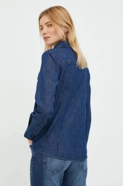 Γυναικεία Πουκάμισα Τζιν πουκάμισο Sisley ναυτικό μπλε, -Εξοδος Sisley Κατάστημα unnamed file 2659