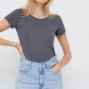 Γυναικεία Κοντομάνικο Μπλουζάκι Sisley γκρι