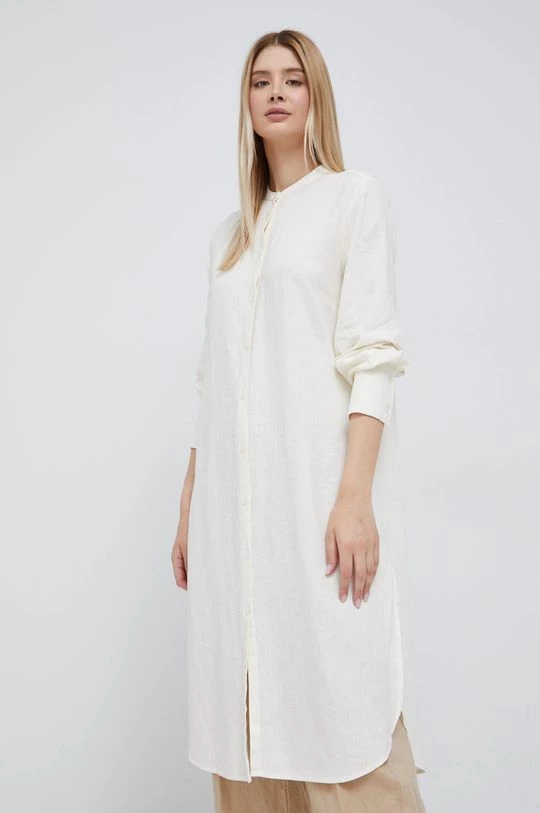 Γυναικεία Πουκάμισα Πουκάμισο από λινό Sisley μπεζ, 4 Γυναικεία Πουκάμισα Πουκάμισο από λινό Sisley μπεζ, - Image 4