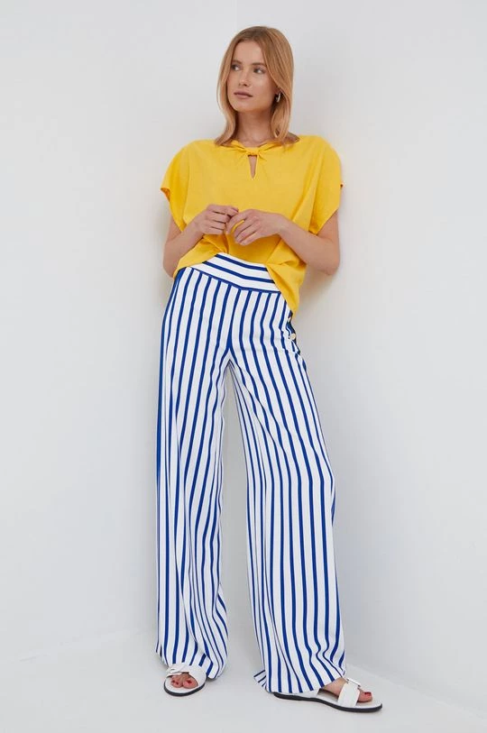 Γυναικεία Μπλούζες Λευκή μπλούζα Sisley χρώμα: κίτρινο 2 Γυναικεία Μπλούζες Λευκή μπλούζα Sisley χρώμα: κίτρινο - Image 2