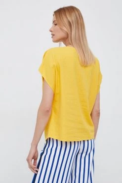 Γυναικεία Μπλούζες Λευκή μπλούζα Sisley χρώμα: κίτρινο 7 Γυναικεία Μπλούζες Λευκή μπλούζα Sisley χρώμα: κίτρινο -Εξοδος Sisley Κατάστημα unnamed file 2739