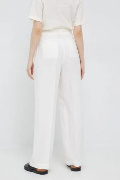 Γυναικεία Υφασμάτινα Λινό παντελόνι Sisley μπεζ, -Εξοδος Sisley Κατάστημα unnamed file 2750