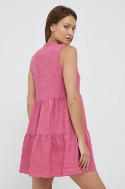 Γυναικεία Φορέματα Λινό φόρεμα Sisley μοβ, -Εξοδος Sisley Κατάστημα unnamed file 2759