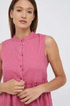 Γυναικεία Φορέματα Λινό φόρεμα Sisley μοβ, -Εξοδος Sisley Κατάστημα unnamed file 2760