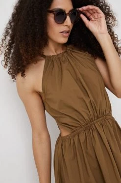 Γυναικεία Φορέματα Βαμβακερό φόρεμα Sisley πράσινο, -Εξοδος Sisley Κατάστημα unnamed file 2786