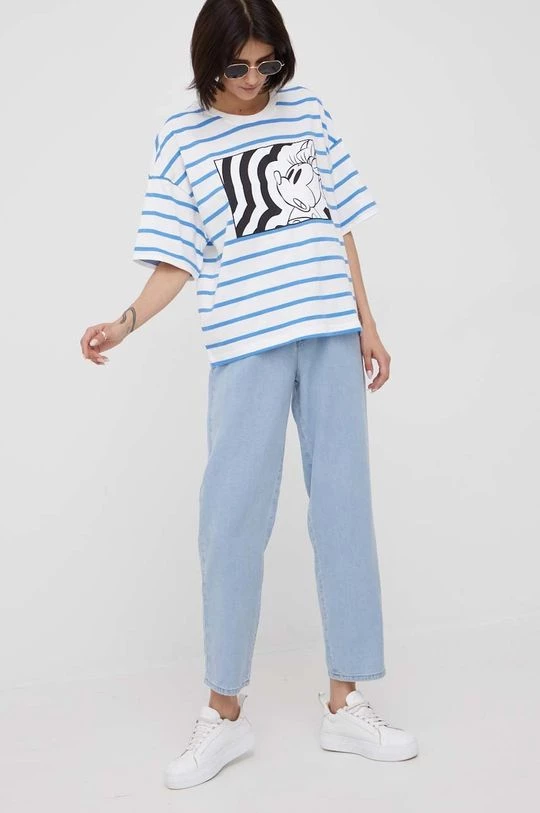 Γυναικεία Υφασμάτινα Παντελόνι με λινό Sisley ανοιχτό μπλε 2 Γυναικεία Υφασμάτινα Παντελόνι με λινό Sisley ανοιχτό μπλε - Image 2