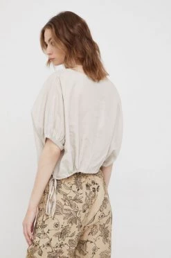 Γυναικεία Μπλούζες Λευκή μπλούζα Sisley χρώμα: μπεζ -Εξοδος Sisley Κατάστημα unnamed file 2878