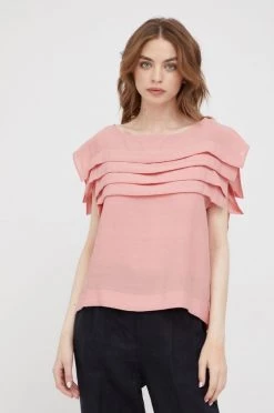 Γυναικεία Μπλούζες Μπλουζάκι Sisley ροζ