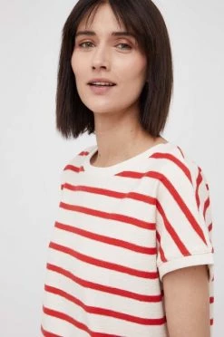 Γυναικεία Κοντομάνικο Βαμβακερό μπλουζάκι Sisley κόκκινο -Εξοδος Sisley Κατάστημα unnamed file 2889