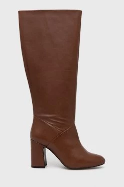 Γυναικεία Μπότες Δερμάτινες μπότες Sisley χρώμα: καφέ,