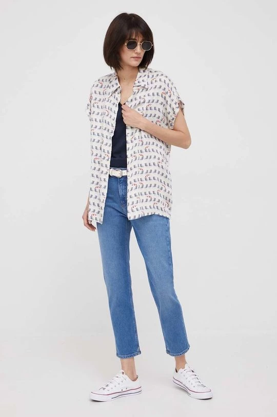 Γυναικεία Πουκάμισα Πουκάμισο Sisley μπεζ, 2 Γυναικεία Πουκάμισα Πουκάμισο Sisley μπεζ, - Image 2