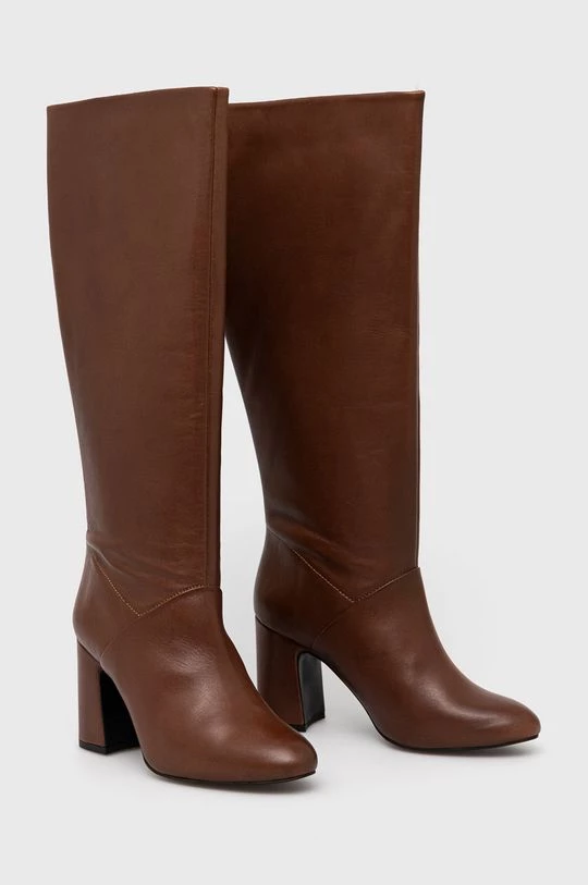 Γυναικεία Μπότες Δερμάτινες μπότες Sisley χρώμα: καφέ, 2 Γυναικεία Μπότες Δερμάτινες μπότες Sisley χρώμα: καφέ, - Image 2