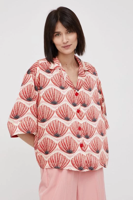 Γυναικεία Πουκάμισα Πουκάμισο Sisley κόκκινο, 1 Γυναικεία Πουκάμισα Πουκάμισο Sisley κόκκινο,