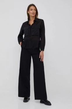 Γυναικεία Πουκάμισα Πουκάμισο Sisley χρώμα: μαύρο, -Εξοδος Sisley Κατάστημα unnamed file 2961