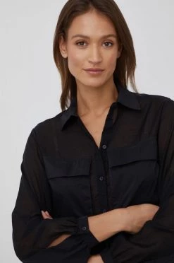 Γυναικεία Πουκάμισα Πουκάμισο Sisley χρώμα: μαύρο, -Εξοδος Sisley Κατάστημα unnamed file 2963