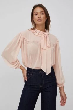 Γυναικεία Μπλούζες Μπλουζάκι Sisley χρώμα: πορτοκαλί