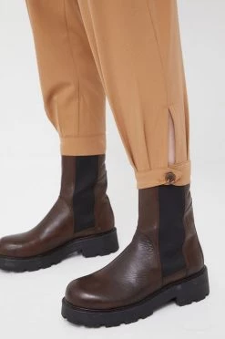 Γυναικεία Υφασμάτινα Παντελόνι Sisley χρώμα: καφέ, -Εξοδος Sisley Κατάστημα unnamed file 2981