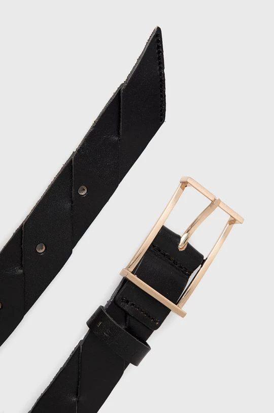 Γυναικεία Ζώνες Δερμάτινη ζώνη Sisley χρώμα: μαύρο 2 Γυναικεία Ζώνες Δερμάτινη ζώνη Sisley χρώμα: μαύρο - Image 2