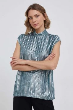 Γυναικεία Μπλούζες Μπλουζάκι Sisley χρώμα: τιρκουάζ