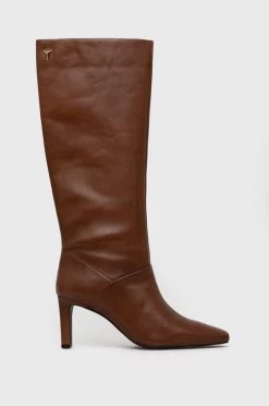 Γυναικεία Μπότες Δερμάτινες μπότες Sisley χρώμα: καφέ